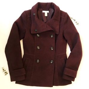 H&M Maroon Peacoat